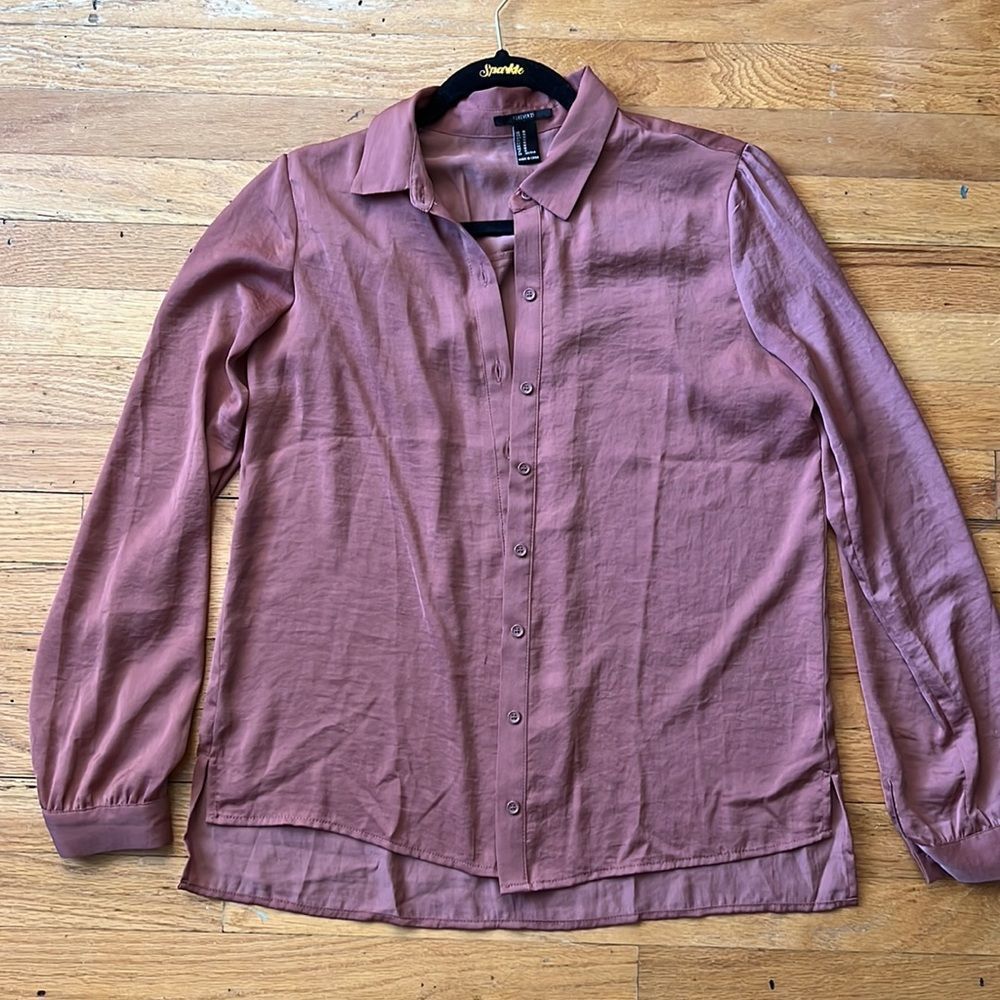 Satin Button Down